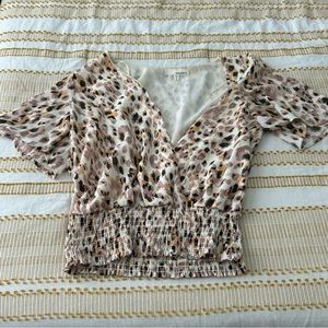 Leopard Short Sleeve Blouse